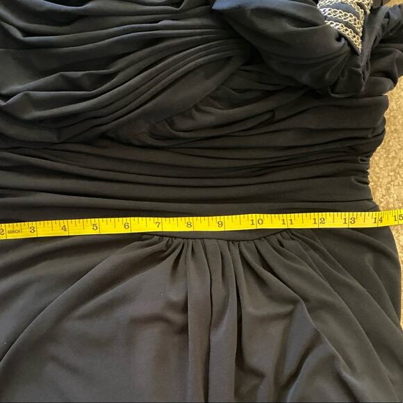 David Meister Full Length Sleeveless Evening Gown Midnight blue Women's Sz 6 - Picture 14 of 14